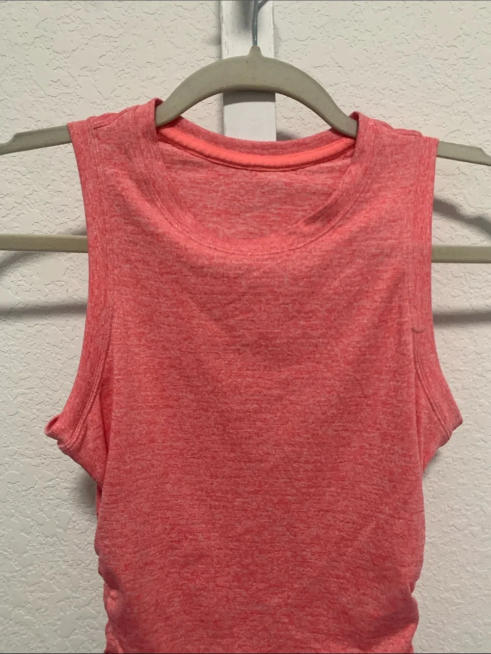 Lululemon Heathered Pink Sleeveless Ruched Tank Top